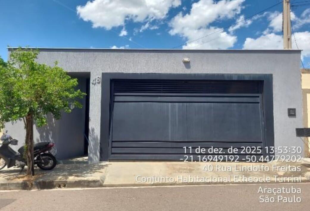 Casa em Araçatuba, Conjunto Habitacional Etheocle Turrini, Rua Lindolpho Freitas, 46 (lt. 24 Da Qd. 09) Conjunto Habitacional Etheocle Turrini, SP. Área: 134.65m2