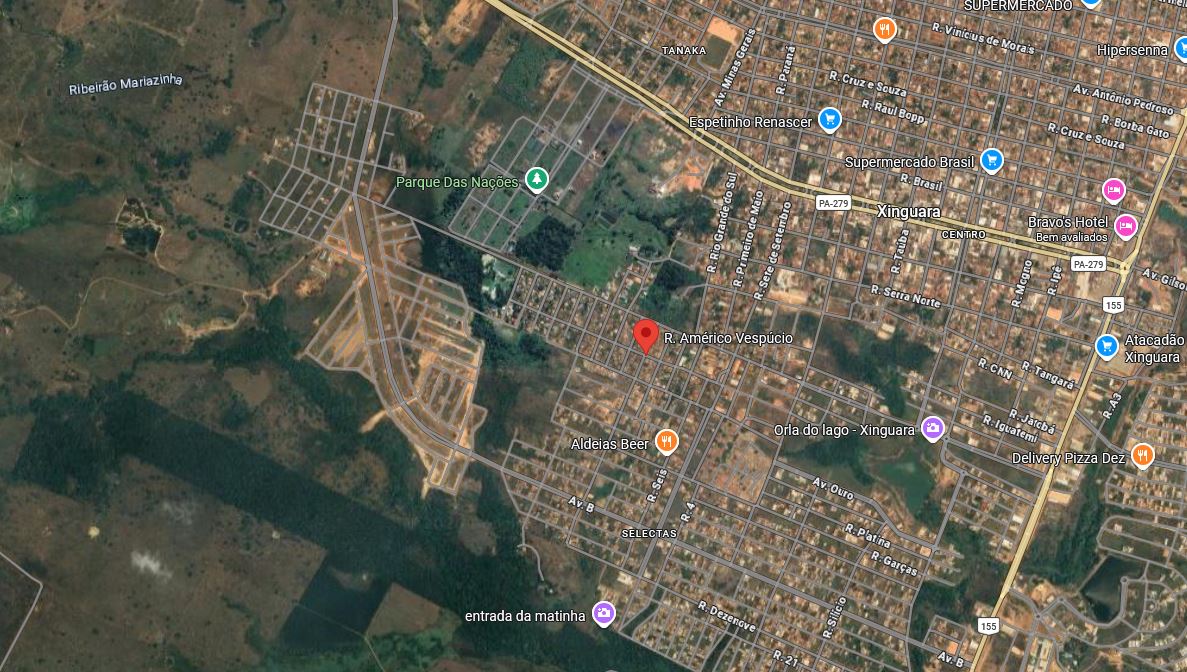 Terreno em Xinguara, Jd América, Rua Américo Vespúcio Lts 13 e 14 da Qd 03 - Jd América, PA. Área: 594m2