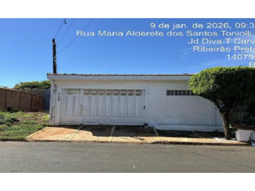Casa em Ribeirão Preto, Jardim Diva Tarlá De Carvalho, Rua Maria Alderete dos Santos Toniolli 1060 - Casa (Lote 17 da Quadra 25) - Jardim Diva Tarlá De Carvalho, SP. Área: 129.3m2