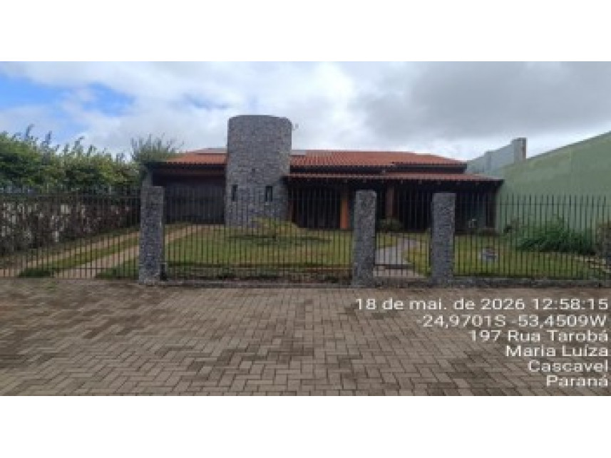 Casa em Cascavel, Maria Luiza, Rua Tarobá 197 - Casa (Lote 12 da Quadra 13) - Maria Luiza, PR. Área: 318.74m2