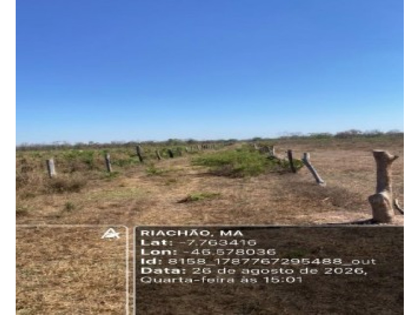 Imóvel rural em Riachão, Zona Rural, Estrada Municipal s/n° - Área Rural c/ 142,22ha, situada na gleba Mato Verde, data Riacho Sêco - Zona Rural, MA. Área: 1422200m2