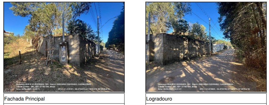 Terreno em Caldas, Caldas, Rua Existente (Atual Rua B Do Eldorado), N. 203, Quadra A, Lote 09, MG. Área: 2284m2