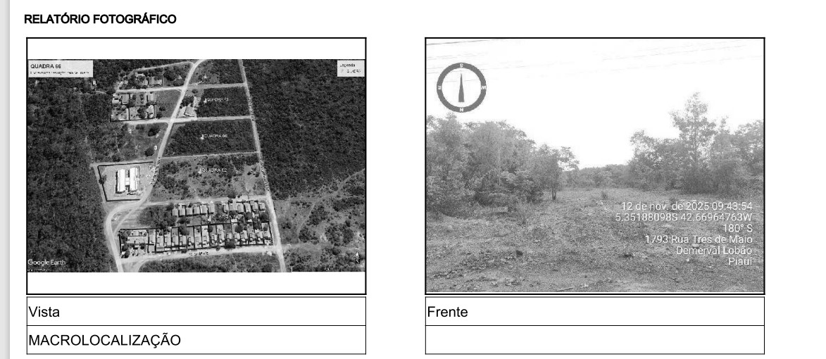 Terreno em Demerval Lobão, Parque Vaquejador, Rua JoÃO Jose Dos Santos, N. 00, Qd 66, Lts 1 A 25, PI. Área: 7860m2