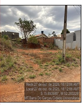 Terreno em Barra do Garças, Loteamento Cidade Universitaria, Rua M, N. 0, Qd 17, Lt 02, MT. Área: 307.56m2