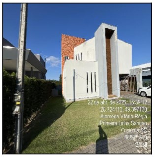 Casa em Criciúma, Primeira Linha, Rodovia Alexandre Beloli, N. 630, Qd B, Lt 38, SC. Área: 264.8m2