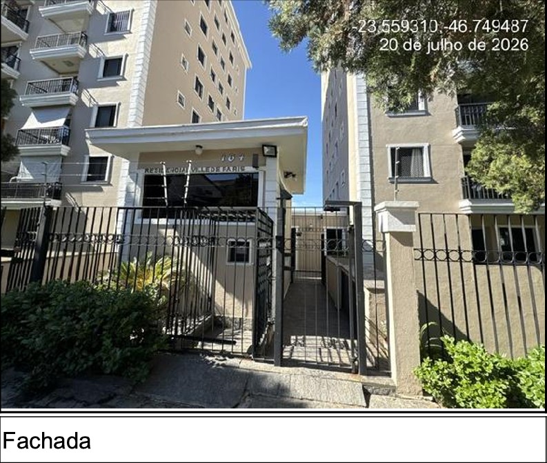 Apartamento em São Paulo, Cidade Sao Francisco, Rua Professor Celso Quirino Dos Santos, N. 164, Apto 41-B, Bl B, SP. Área: 57.09m2