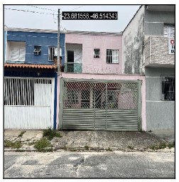 Sobrado em Santo André, Vila Helena, Rua Ariranha, N. 144, Qd 05, Lt 07, Res 03, SP. Área: 33.76m2