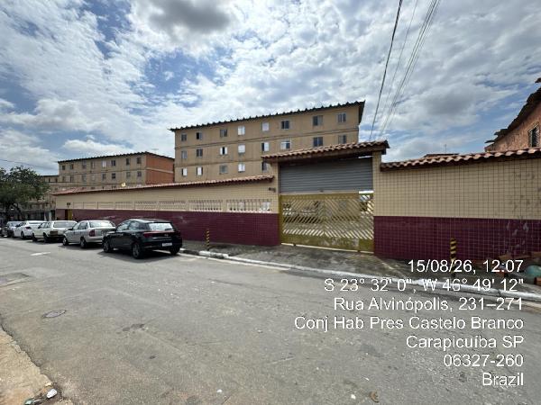 Apartamento em Carapicuíba, Conjunto Habitacional Presidente Castelo, Rua Alvinopolis, N. 271, Apto 52, Bl B, SP. Área: 42.52m2