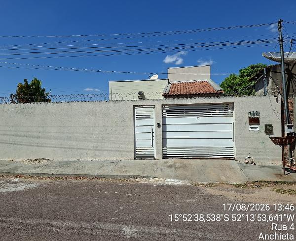 Casa em Barra do Garças, Anchieta, Rua 04, N. Sn, Lt 16 Qd 12, MT. Área: 86.84m2