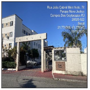 Apartamento em Campos dos Goytacazes, Parque Novo Jockey, Rua Joao Cabral De Melo Neto, N. 81, Apto 201, Bl 06, RJ. Área: 47.73m2