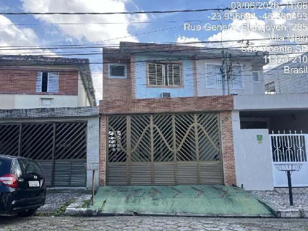 Casa em São Vicente, Vila Cascatinha, Rua General Etchgoyen, N. 335, Lote 01e02 Quadra 09, SP. Área: 167.13m2
