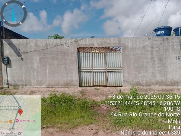 Casa em Moju, Bairro Almir Gabriel, Rua PiauÍ (Antiga Rua Rio Grande Do Norte), N. Sn, Qd 64 Lt 11, PA. Área: 70m2