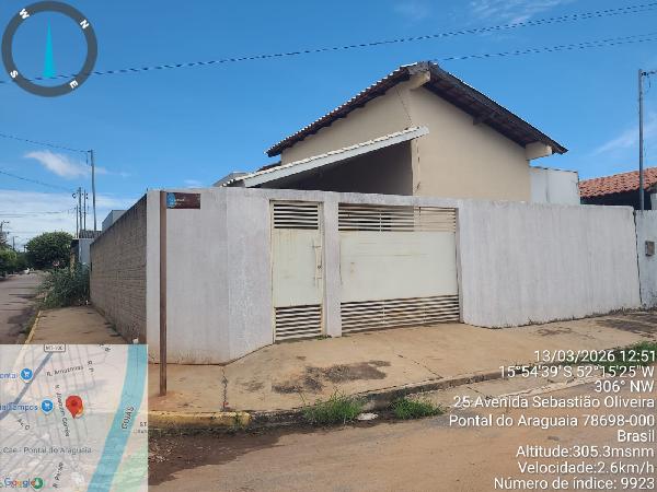 Casa em Pontal do Araguaia, Centro, Rua H, N. Sn, Qd 33 Lt 30a, MT. Área: 57.11m2 Casa em Pontal do Araguaia, Centro, Rua H, N. Sn, Qd 33 Lt 30a, MT. Área: 57.11m2
