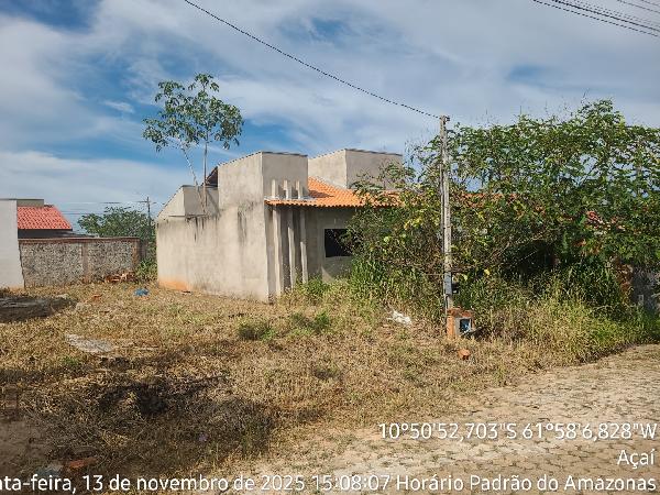 Casa em Ji-Paraná, Acai, Rua Canela, N. S/Nº, Lt 07, Qd 09,, RO. Área: 78.5m2