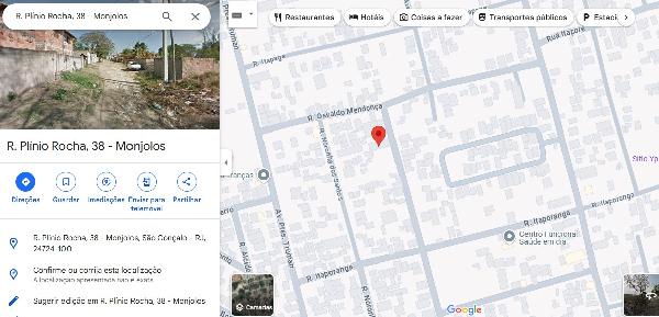Terreno em São Gonçalo, Monjolos, Rua Plinio Rocha, N. 38, Lt A, Qd 131, RJ. Área: 143.14m2