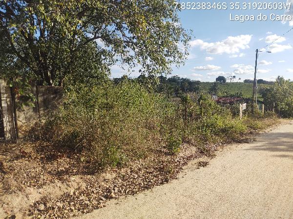 Terreno em Lagoa do Carro, Loteamento Recanto C, Rua D6 N 0 Lote 12a, N. 0, Lote 12a, PE. Área: 1592.5m2