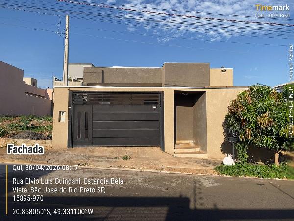 Casa em São José do Rio Preto, Residencial Santa Regina, Rua Elvio Luis Guindani, N. 244, Lt 08 Qd 14, SP. Área: 122.9m2