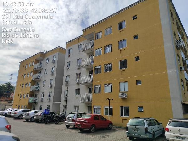Apartamento em São Gonçalo, Santa Luzia, Rua Guatemala, N. 291, Apto 206, Bl 01, Lt 06, Qd 135, RJ. Área: 59.9m2