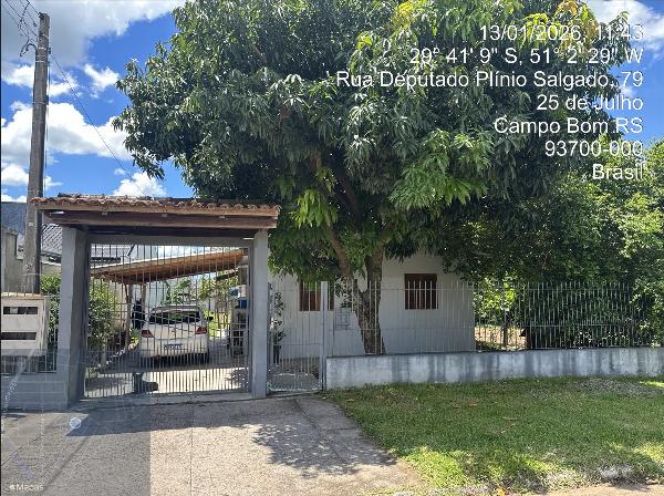 Casa em Campo Bom, Campo Bom, Rua Deputado Plinio Salgado, N. 79, Lt 04 Qd 21, RS. Área: 68.23m2