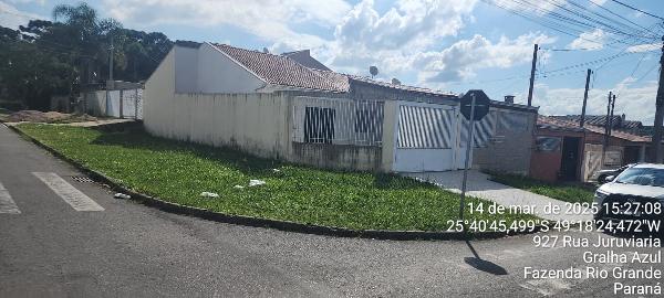 Casa em Fazenda Rio Grande, Gralha Azul, Rua Chopim Esq Rua Juruviara, N. 288, Cs 01 Parte Lt 101 Qd 11, PR. Área: 51.72m2
