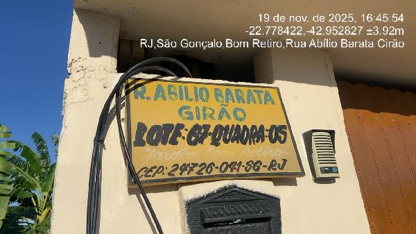 Casa em São Gonçalo, Guaxindiba, Rua Abilio Barata Girao, N. 65, Lt 69, RJ. Área: 111.5m2
