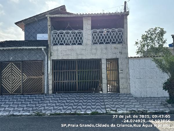 Casa em Praia Grande, Cidade Da Crianca, Rua Agua Marinha, N. 82, Lt 22 Qd 24 Assobradada, SP. Área: 212.35m2