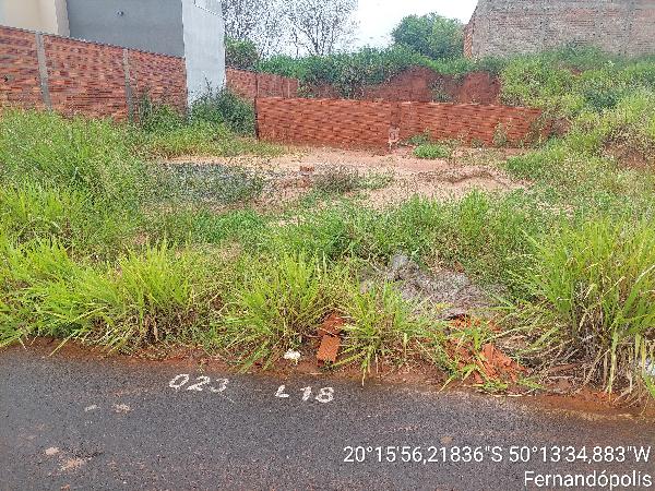 Terreno em Fernandópolis, Jardim Vitoria, Avenida Durvalino Bonfim, N. Sn, Lt 18 Qd 23, SP. Área: 275m2