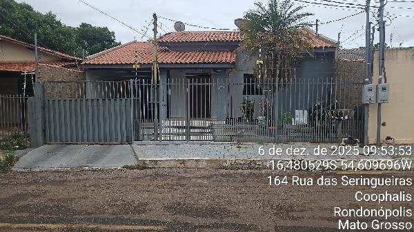 Casa em Rondonópolis, Fazenda Poroxo, Rua Seringueiras, N. 183, Cs C-2 Lt 02 Qd U, MT. Área: 98.23m2