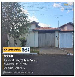 Casa em Pirassununga, Jardim Verona Ii, Rua Joao Antonio Merigue, N. 460, Lt 16 Qd G, SP. Área: 156.94m2