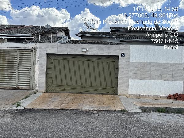 Casa em Anápolis, Residencial Veneza, Rua Frederico Machado De Souza, N. Sn, Lt 24 Qd 06, GO. Área: 159.13m2