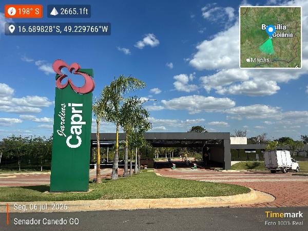 Terreno em Senador Canedo, Jardins Capri, Rua Orquidea, N. Sn, Qd 2 Lt 16, GO. Área: 294.96m2