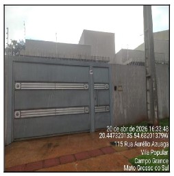 Casa em Campo Grande, Jardim Aeroporto, Rua Aurelio Azuaga, N. 118, Casa 02, MS. Área: 109.63m2