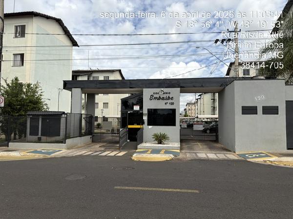 Apartamento em Uberlândia, Jardim Europa, Rua Risde Attie, N. 120, Apto 302, Qd 04 Bl 05 Lt 14, MG. Área: 44.14m2
