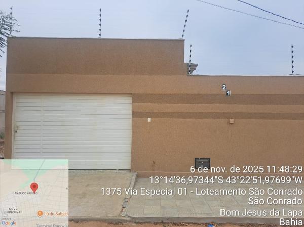 Casa em Bom Jesus da Lapa, São Conrado, Via Local 11, N. 213, Lt 06, Qd 21, BA. Área: 180.5m2
