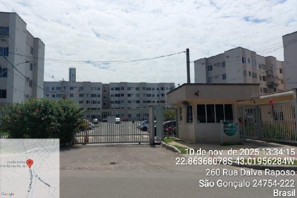 Apartamento em São Gonçalo, Tribobo, Rua Dalva Raposo, N. 260, Apto 308, Bl 04, RJ. Área: 41.04m2
