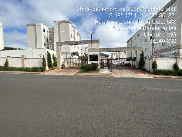 Apartamento em Uberaba, Recreio Dos Bandeirantes, Rua Alvaro Jacinto Da Cruz, N. 471, Apto 401, Bl 21 Vg 337, MG. Área: 39.3m2