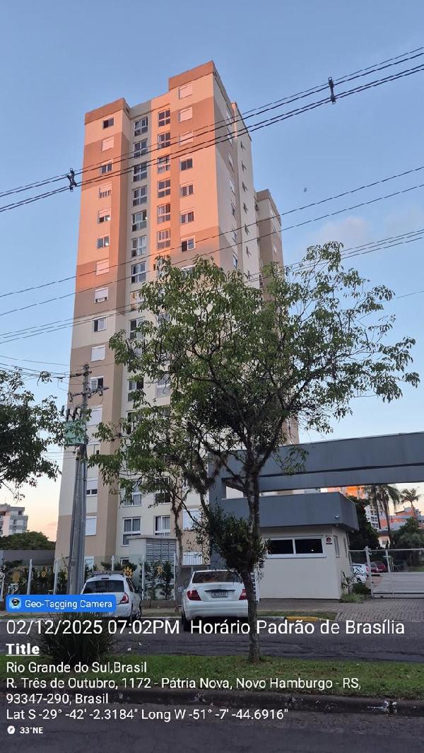 Apartamento em Novo Hamburgo, Patria Nova, Rua Tres De Outubro, N. 1260, Apto 11, Lt 02, RS. Área: 57.34m2