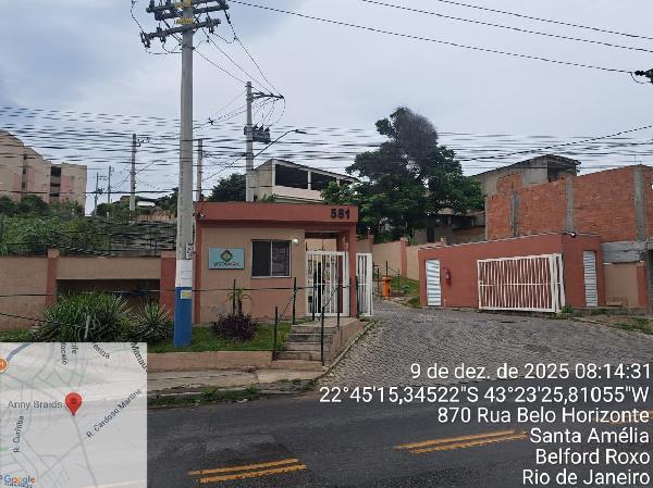 Apartamento em Belford Roxo, Santa Amelia, Rua Belo Horizonte, N. 581, Apto 102, T 01 Lt 02, RJ. Área: 48.11m2