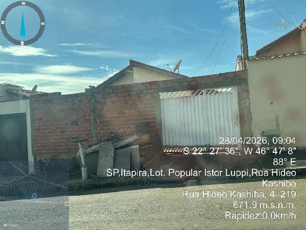 Casa em Itapira, Loteamento Popular Istor Luppi, Rua Hideo Kashiba, N. 52,, SP. Área: 48.43m2