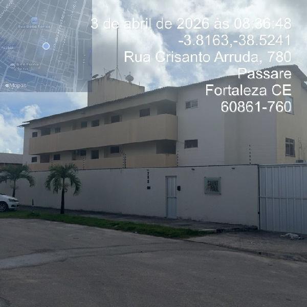 Apartamento em Fortaleza, Passare, Rua Crisanto Arruda, N. 785, Apto 004, Bl I, CE. Área: 53.66m2