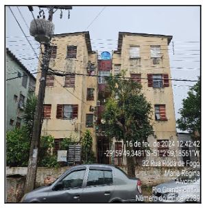 Apartamento em Alvorada, Maria Regina, Rua Roda De Fogo (Antiga Rua 28), N. 33, Apto 103, Lt 07 Qd 58, RS. Área: 39.78m2