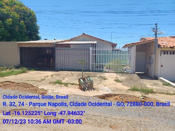 Casa em Cidade Ocidental, Parque Napolis B, Quadra 77, N. Sn, Casa 03, Lt 07, Qd 77, GO. Área: 50.04m2