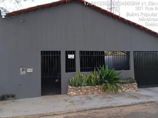 Casa em Mineiros, Popular, Rua 6, N. 7, Lote 14, Desm. Chc. 07, 08, 10 E 11, GO. Área: 103.74m2