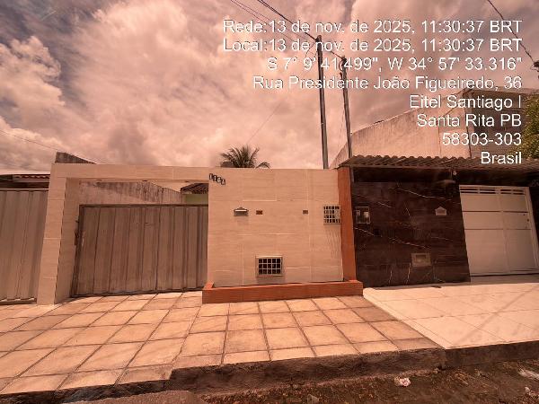 Casa em Santa Rita, Eitel Santiago, Rua Padre Joao Figueiredo, N. 116, Lt 25 Qd 01-B, PB. Área: 49.55m2