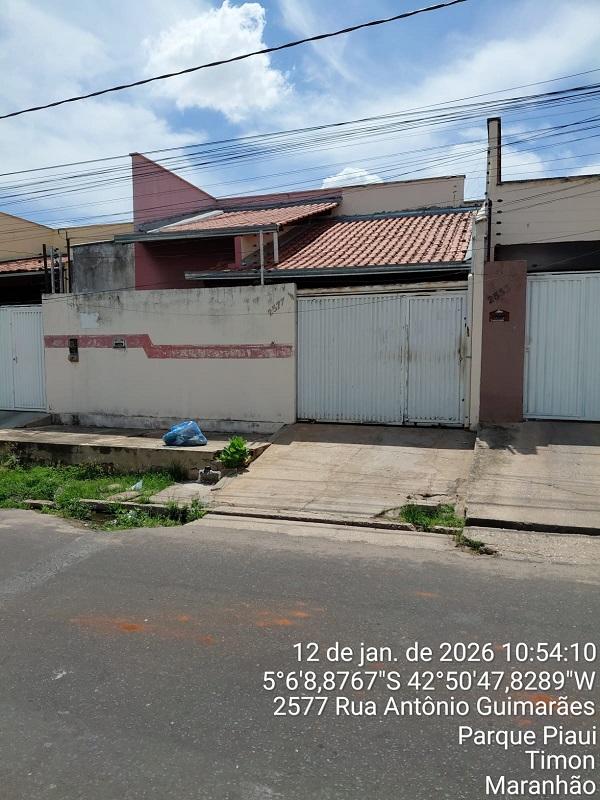 Casa em Timon, Parque Piaui I, Rua Antonio Guimaraes, N. 2577, Lt 09/10 Qd 237, MA. Área: 107.85m2