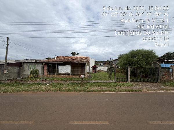 Casa em Laranjeiras do Sul, Vila Industrial, Rua Bem-Te-Vi, N. 156, Lt 07b, Qd F, PR. Área: 52.99m2