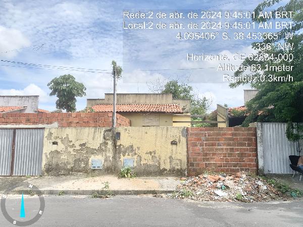 Casa em Horizonte, Vertente, Rua Sdo 01, N. 137-B, Cs B, CE. Área: 53.14m2