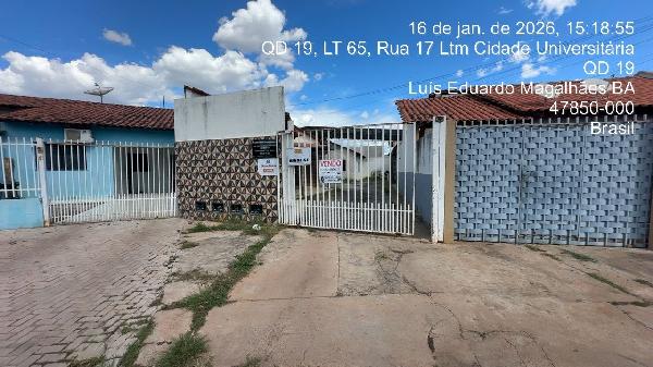 Casa em Luís Eduardo Magalhães, Universitario, Rua Jonatas Boaz Lima Britto Ant Rua 17, N. 144, Casa 03, Lt 63 Qd 19, BA. Área: 63.02m2