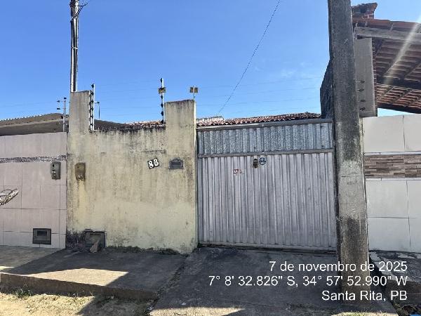 Casa em Santa Rita, Jardim Europa, Rua Adaylme Maciel Ferreira, N. 25, Lote 8 Quadra I, PB. Área: 65.61m2