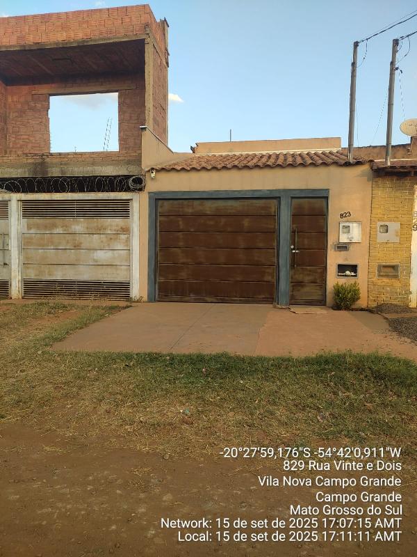 Casa em Campo Grande, Nova Campo Grande, Rua 22, N. 823, Cs 2 Lt27 Qd 82 Bl7, MS. Área: 61.13m2